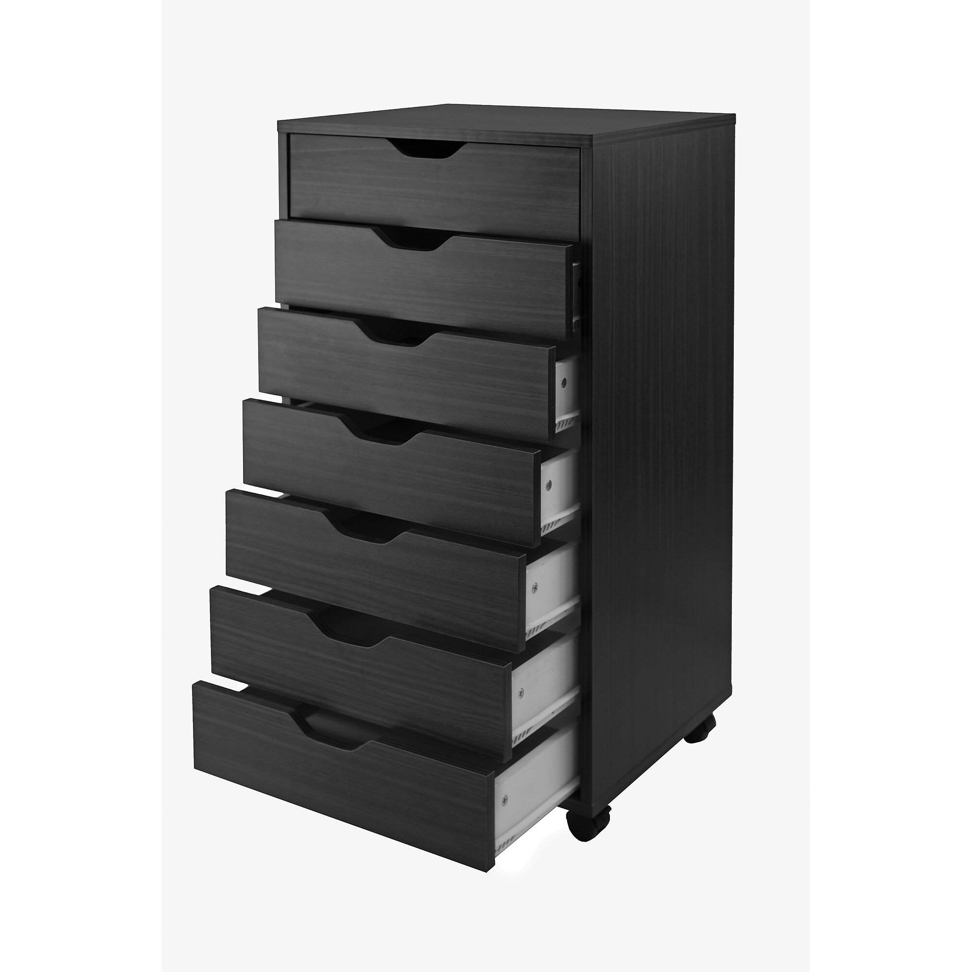 Winsome 7-Drawer Composite Wood Halifax Cabinet, Black, (20792) Sansujyuku sansujyuku.com