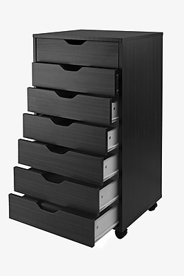 Winsome 7-Drawer Composite Wood Halifax Cabinet, Black, (20792) Sansujyuku sansujyuku.com
