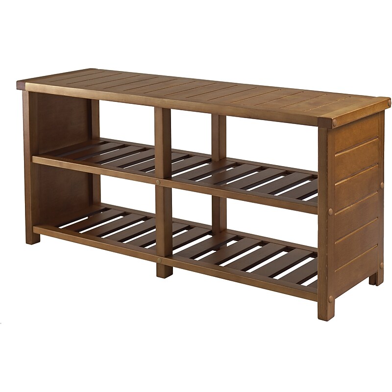 Winsome Keystone Shoe Bench, Teak (33348) image 1