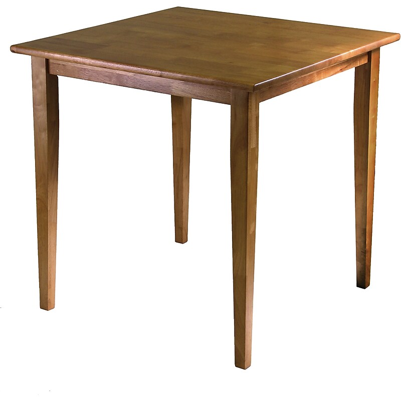 Winsome Groveland 29.13" x 29.53" x 29.53" Wood Square Shaker Leg Dining Table, Light Oak image 1