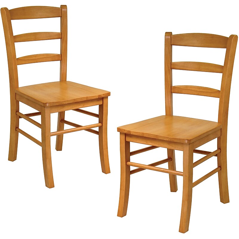Winsome Wood Ladder Back Chair, Light Oak, 2/Set (34232) image 1