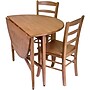 Winsome Hannah 29 1/2" x 42" x 42" Wood Round Drop Leaf Tbl W/2 Ladder Back Chairs, Light Oak, 3 Pcs~#|#~s0730559_sc7
