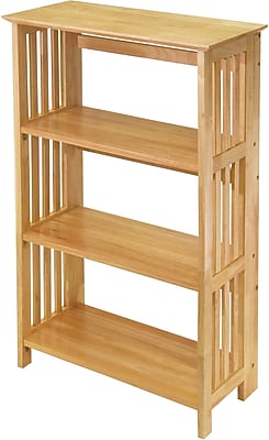 Winsome Mission Beech Wood 4-Tier Shelf, Natural Sansujyuku sansujyuku.com