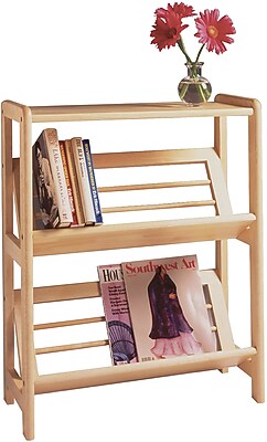 Winsome Juliet Beech Wood 2-Tier Bookshelf With Slanted Shelf, Natural (82430) Sansujyuku sansujyuku.com