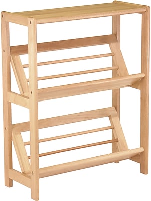 Winsome Juliet Beech Wood 2-Tier Bookshelf With Slanted Shelf, Natural (82430) Sansujyuku sansujyuku.com