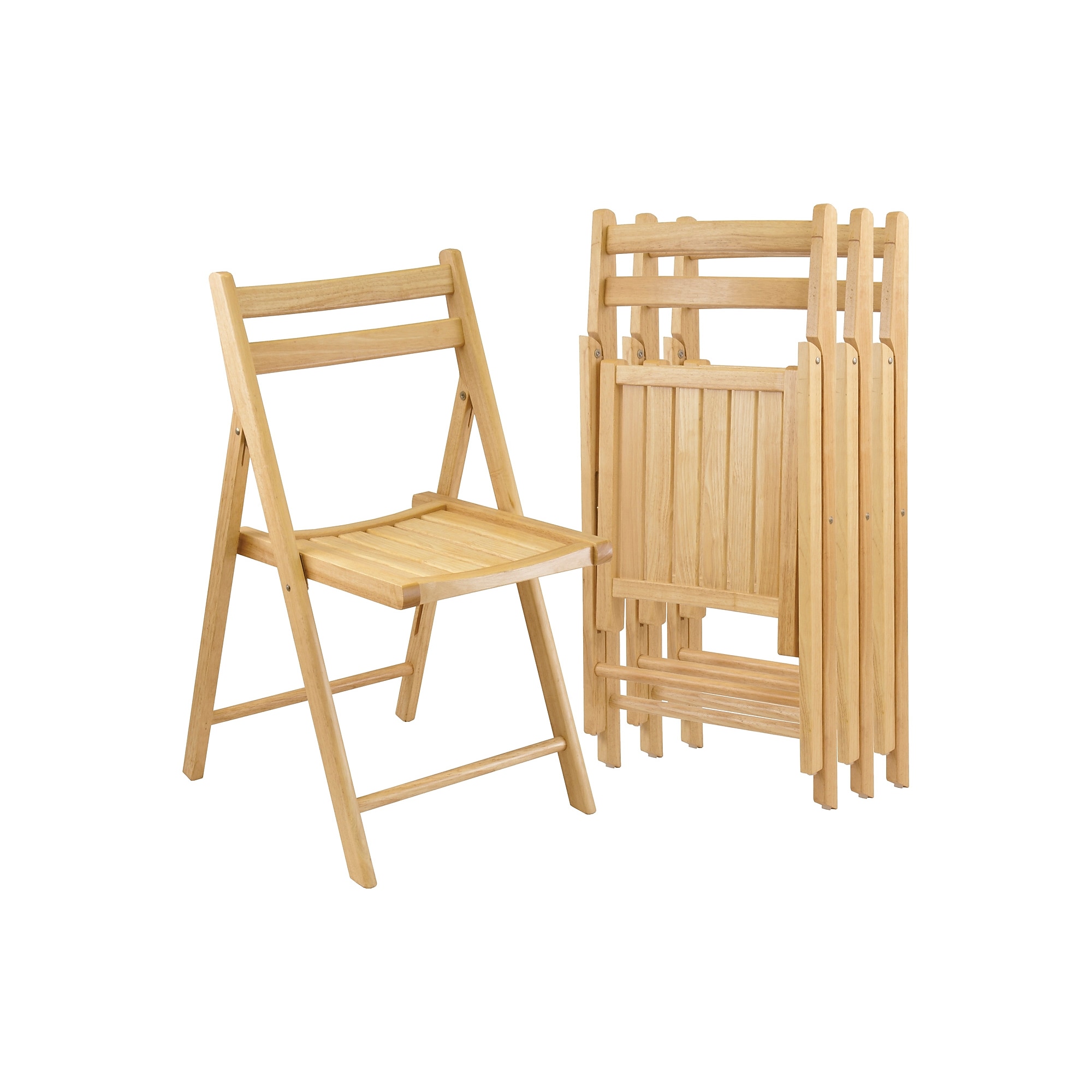 Winsome Wood Armless Folding Chair Set, Beech, 4 Pieces Sansujyuku sansujyuku.com
