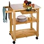 Winsome Wood Kitchen Cart With Cutting Board, Knife Block and Shelves, Beech~#|#~s0730689_sc7