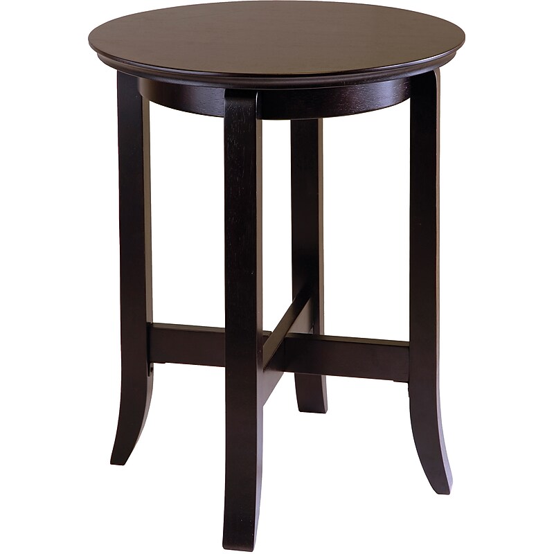 Winsome Toby 18.03"Dia Wooden Round End Table, Espresso (92019) image 1