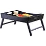 Winsome Benito 24.41" Folding Bed Tray with Curved Top, Walnut (92022)~#|#~s0730696_sc7