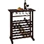 Winsome Vinny 35.67" x 31 1/2" x 16.22" Wood 24-Bottle Wine Rack With Glass Hanger, Dark Espresso (92023)~#|#~s0730699_sc7