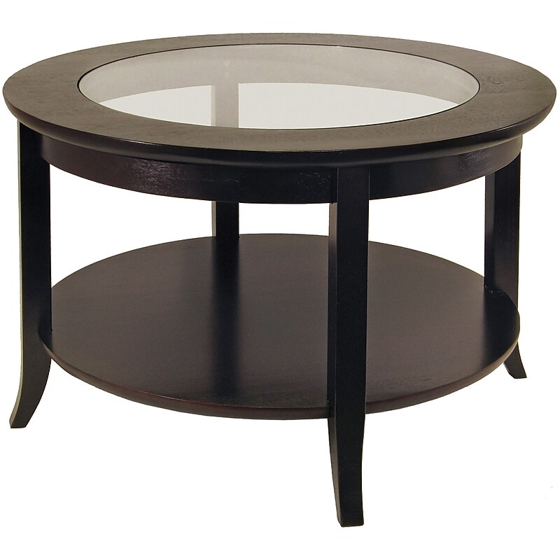 Winsome Genoa 30"Dia Wooden Round Coffee Table, Dark Espresso (92219) image 1