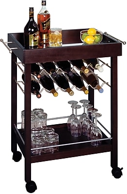 Winsome Wood Mirror Top Bar Cart - Thumbnail 2