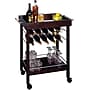 Winsome 33 1/4" x 30" x 18 1/2" Mirror Top Bar Cart With Wine Rack, Dark Espresso~#|#~s0730770_sc7