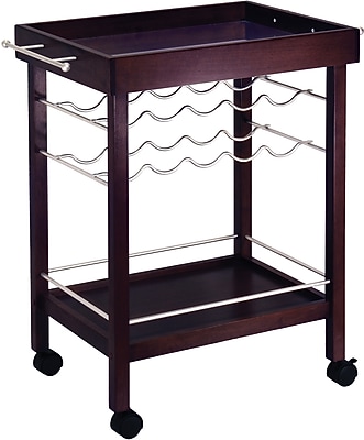 Winsome Wood Mirror Top Bar Cart