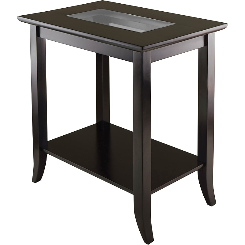Winsome Genoa 23.94"W x 16.3"D Wooden End Table, Dark Brown (92419) image 1