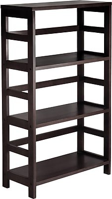 Winsome Leo Beech Wood 3-Tier Wide Storage Shelf, Espresso Sansujyuku sansujyuku.com