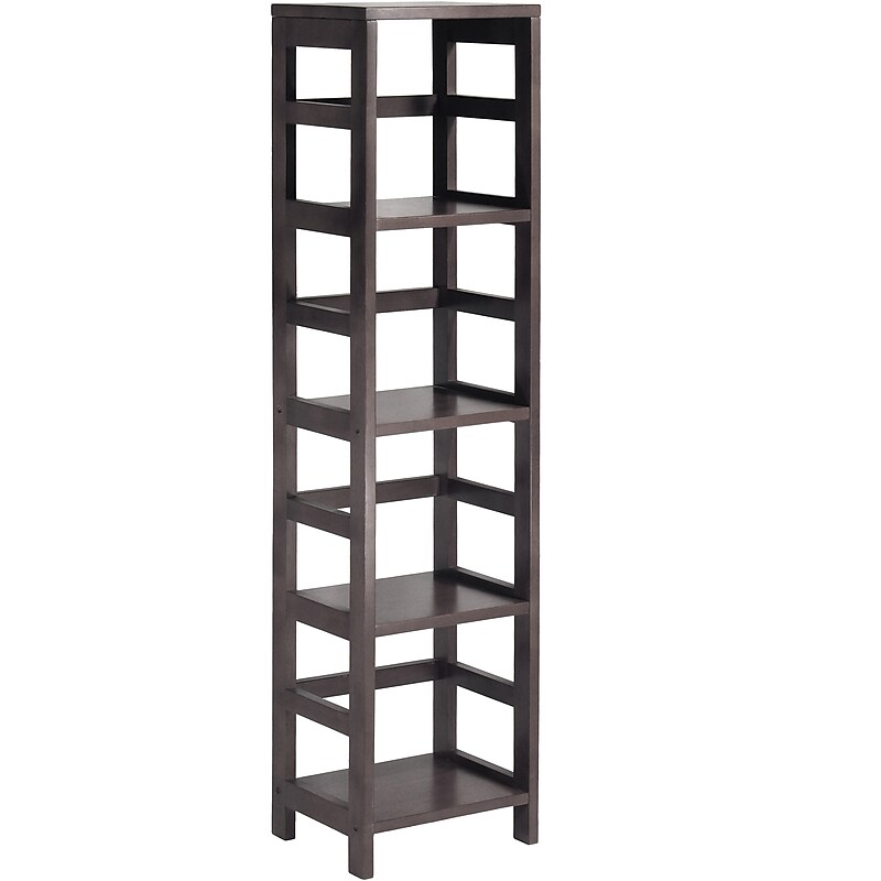 Winsome Leo Beech Wood 4-Tier Shelf, Espresso image 1