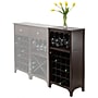 Winsome Ancona 37.52" x 19.09" x 12.6" 20-Bottle Modular Wine Cabinet With Glass Rack, Dark Espresso~#|#~s0730887_sc7