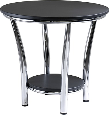 Winsome 93219 Maya Round Coffee Table Set - Black
