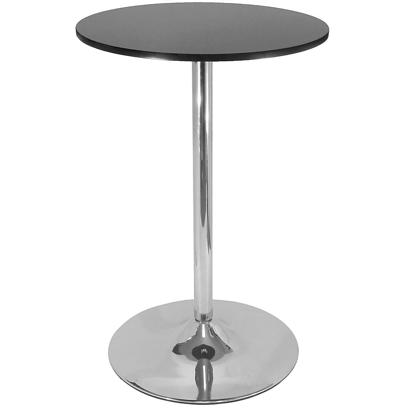 Winsome Spectrum 28.74" Round MDF Pub Table, Black (93628) image 1