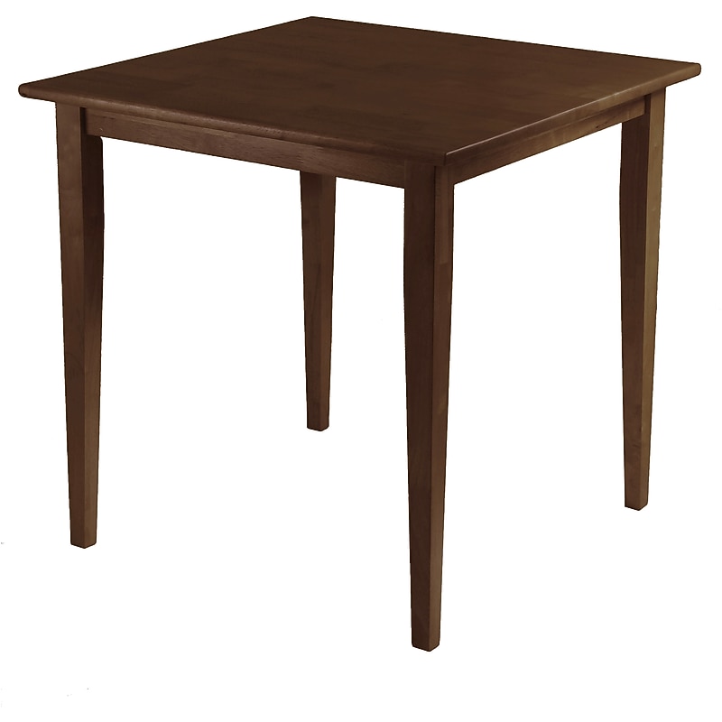 Winsome Groveland Square Wooden Dining Table With Shaker Leg, 29.53" x 29.53", Antique Walnut (94035) image 1