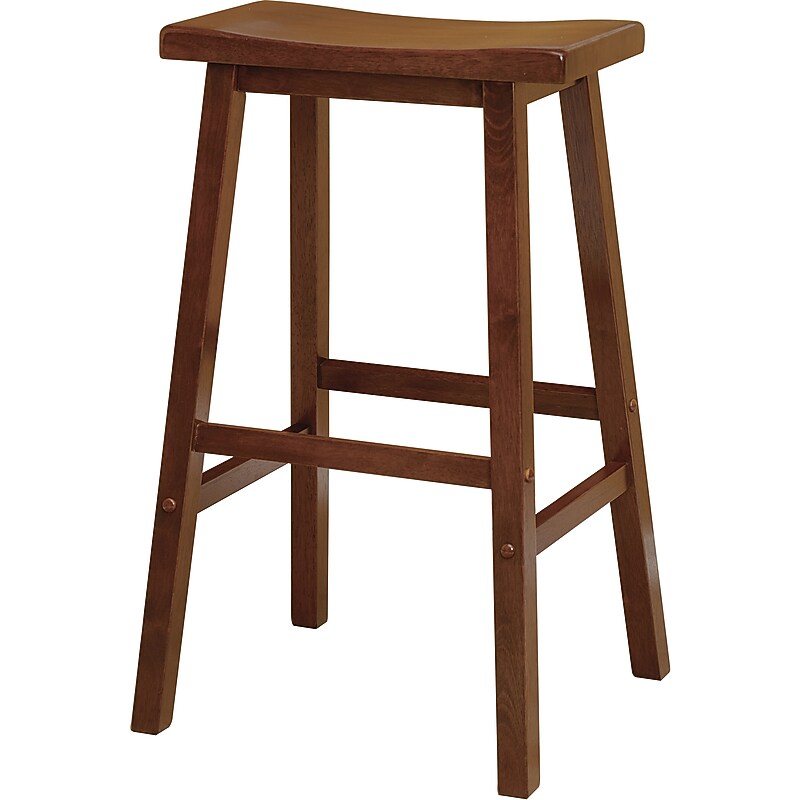 Winsome Satori Beech Wood Bar Stool, Antique Walnut (94089) image 1