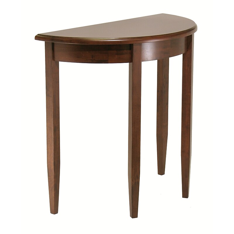 Winsome Concord 31.97"W x 15.9"D Wooden Half Moon Accent Table, Brown (94132) image 1