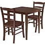 Winsome Groveland 29.13" x 29.53" x 29.53" Wood Square Dining Table with 2 Chairs, Antique Walnut, 3 Pieces~#|#~s0731084_sc7