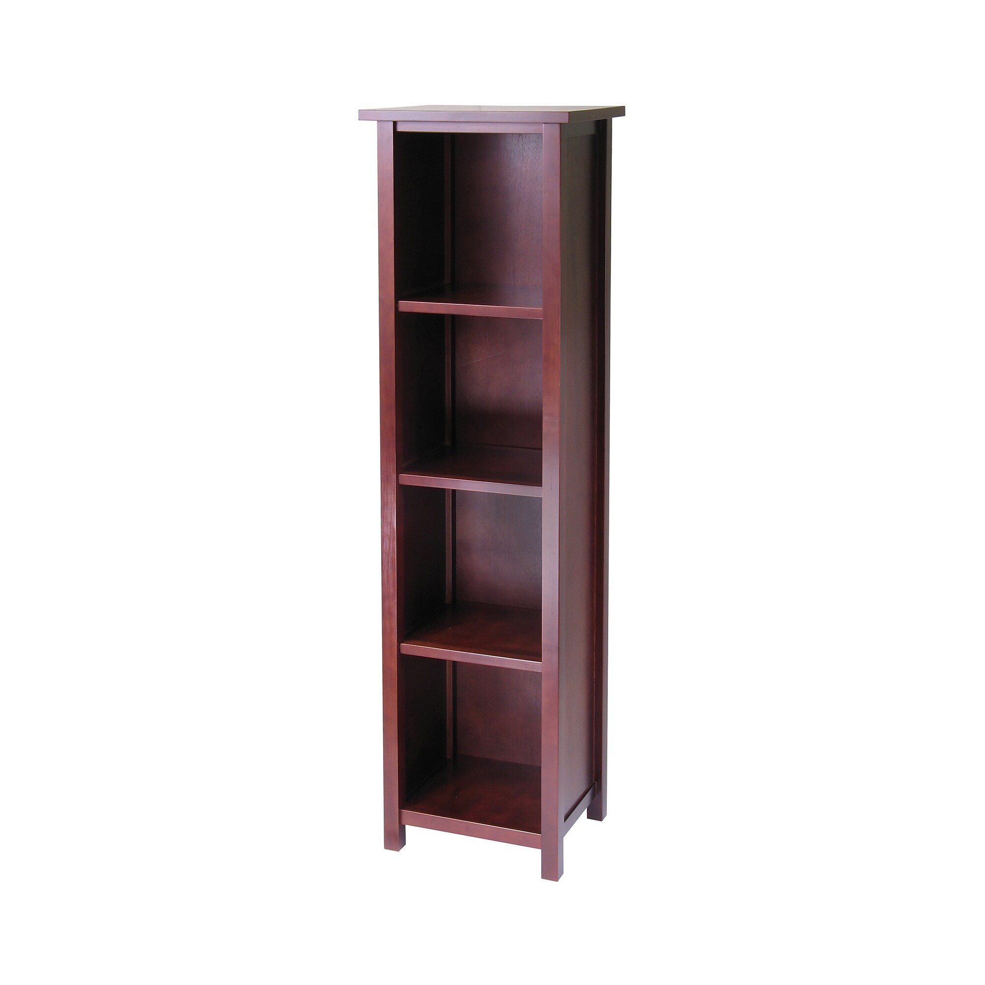 Winsome Milan Solid/Composite Wood 5-Tier Tall Storage Shelf or Bookcase, Antique Walnut (94416) Sansujyuku sansujyuku.com