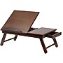 Winsome Flip Top Lap Desk With Drawer and Foldable Legs, Antique Walnut~#|#~s0731156_sc7