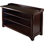 Winsome Dayton Storage Hall Bench With Shelves, Antique Walnut (94841)~#|#~s0731186_sc7