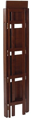 Winsome Solid/Composite Wood 4-Tier Narrow Folding Shelf, Antique Walnut Sansujyuku sansujyuku.com