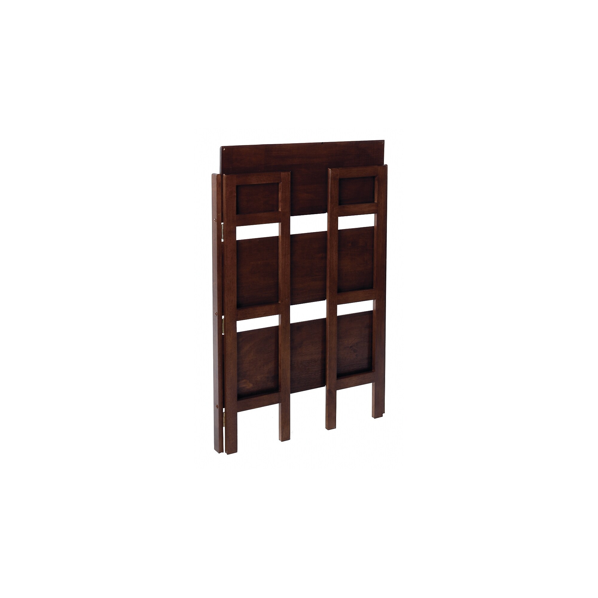 Winsome Solid/Composite Wood 3-Tier Wide Folding and Stackable Shelf, Antique Walnut Sansujyuku sansujyuku.com