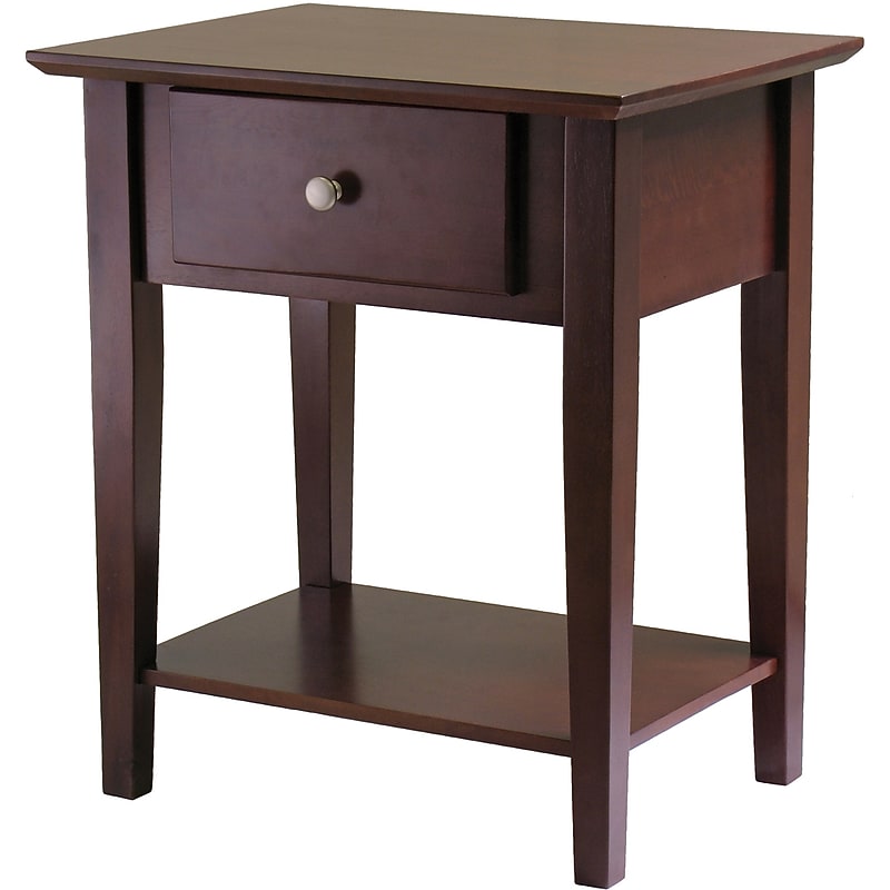 Winsome Shaker 22"W x 16"D Wooden Nightstand, Brown (94922) image 1