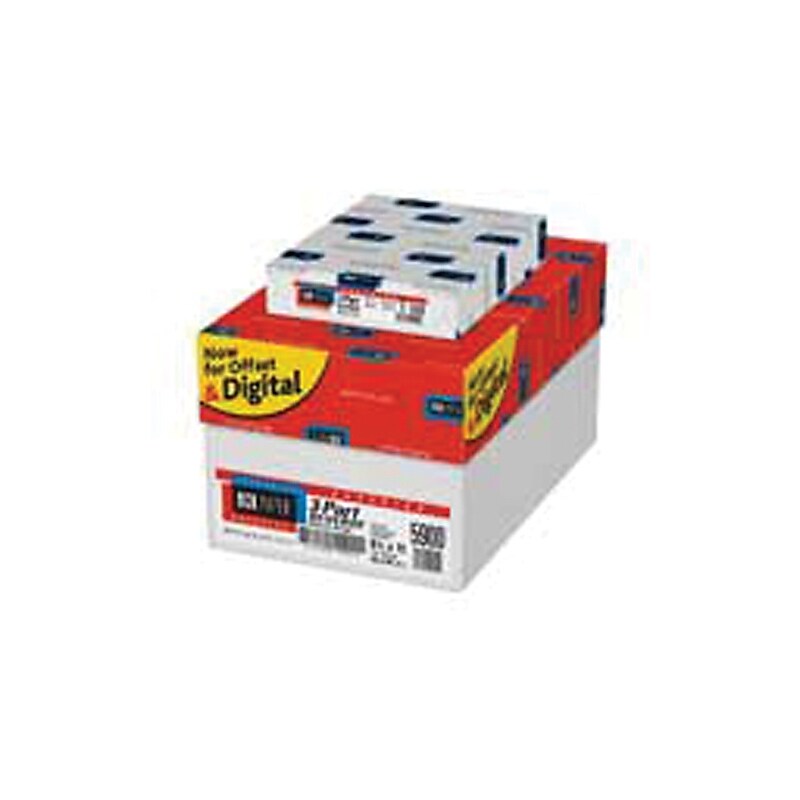 Appleton NCR 8.5" x 11" Bond Carbonless Paper, 21 lbs., Canary Yellow/White, 2500/Case (4657ACASE) image 1