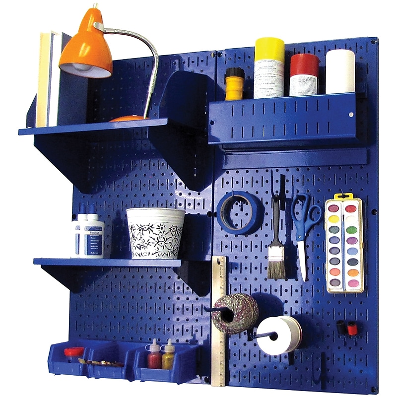 Wall Control Craft Center Pegboard Organizer Kit, Blue Tool Board and Blue Accessories (30-CC-200 BUBU) image 1