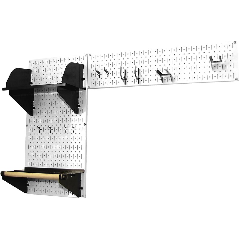 Wall Control Garden Tool Storage Organizer Pegboard Kit, White/Black image 1