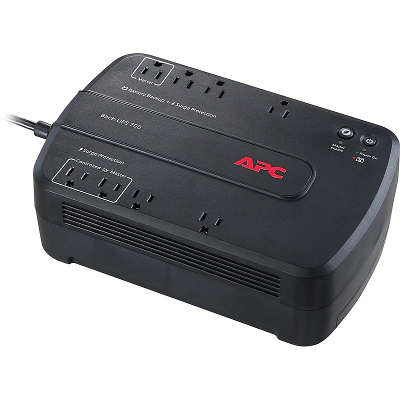 APC Power-Saving 700VA 8-Outlet UPS, Black (BN700MC) image 1