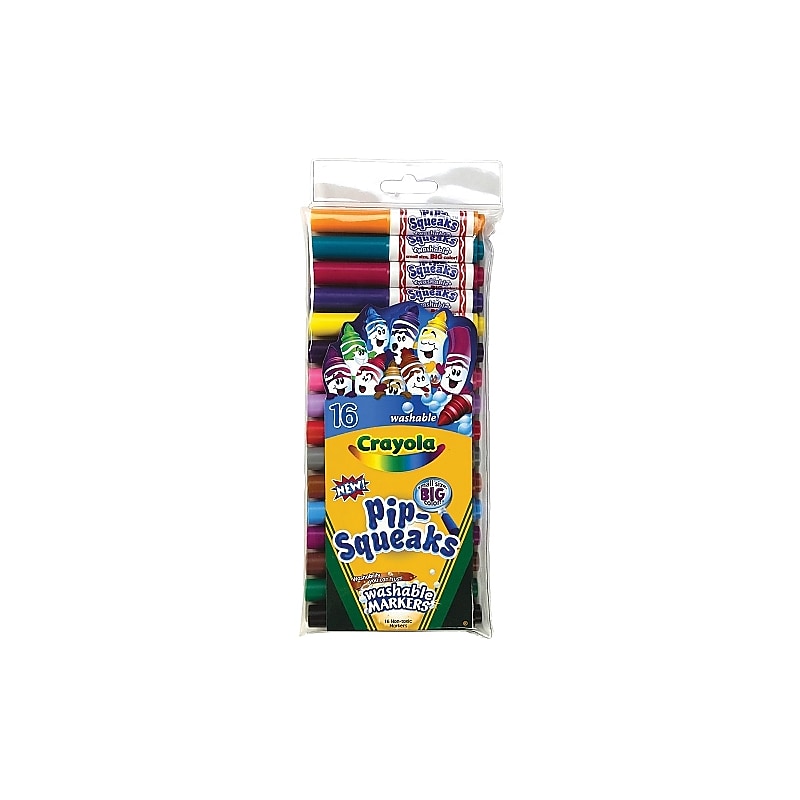 Crayola Pip-Squeaks Washable Markers, Assorted, 16/Pack (588703) image 1