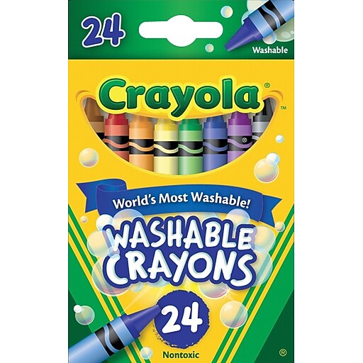 Crayola® Washble Crayons, 24/Pack Staples