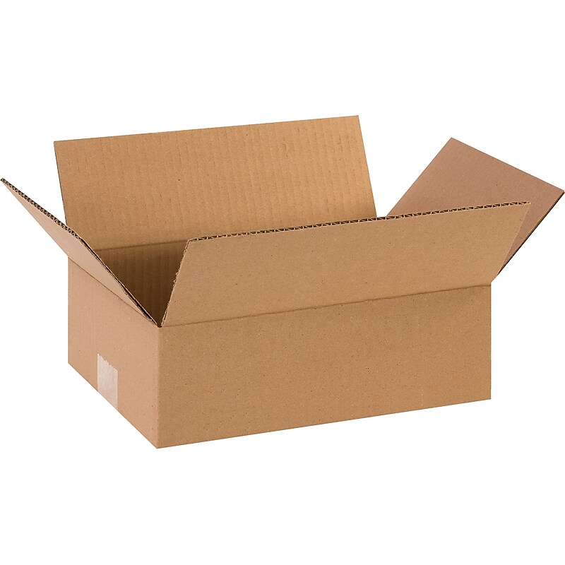 12" x 8" x 3" Shipping Boxes, Brown, 25/Bundle (1283) image 1