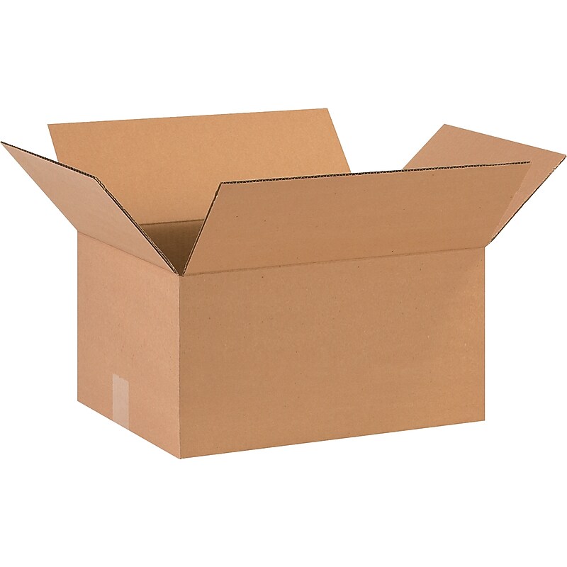 16" x 12" x 7" Shipping Boxes, 32 ECT, Brown, 25/Bundle (16127) image 1