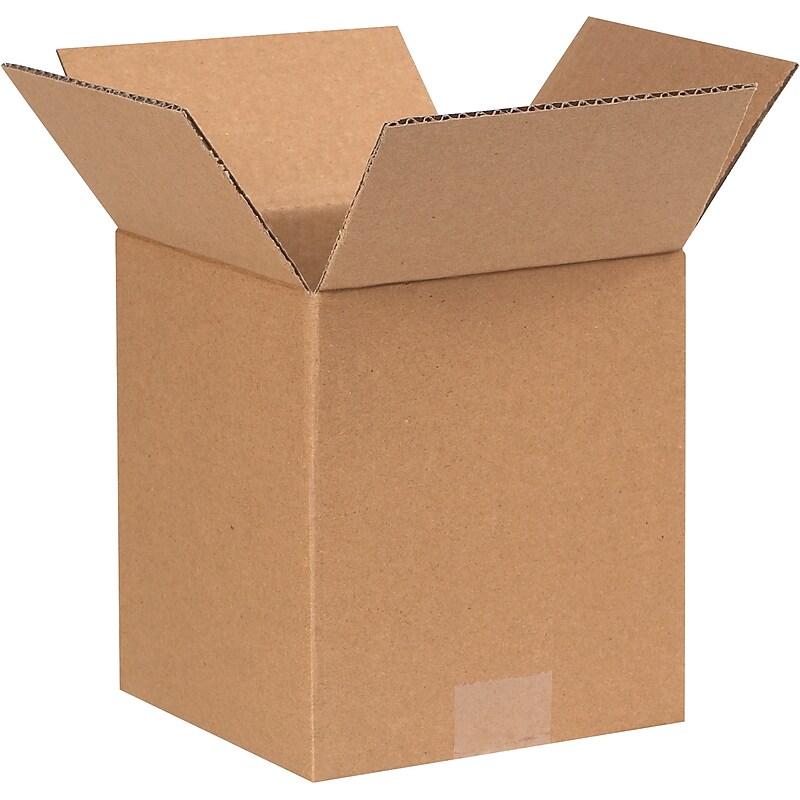 8" x 8" x 9" Shipping Boxes, 32 ECT, Brown, 25/Bundle (889) image 1