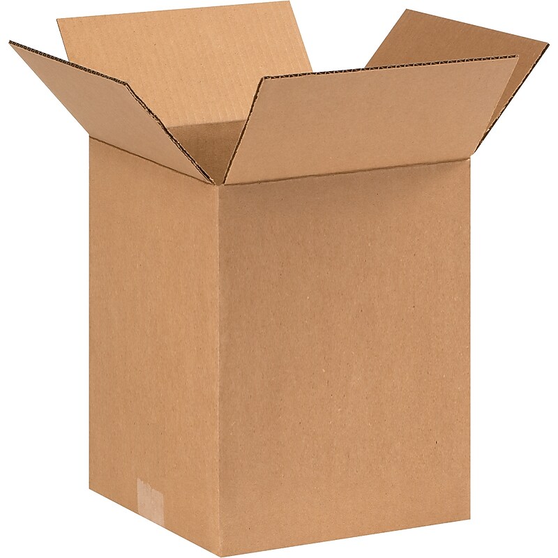 9" x 9" x 12" Shipping Boxes, 32 ECT, Kraft, 25/Bundle (BS090912) image 1