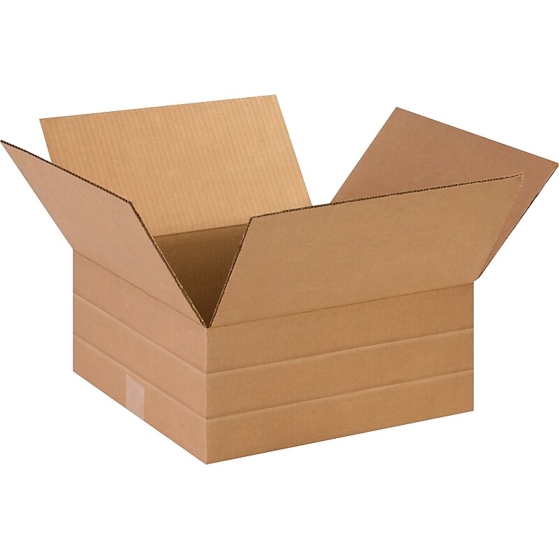 14" x 6" x 14" Multi-Depth Shipping Boxes, Brown, 25/Bundle (MD14146) image 1