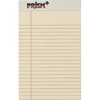 TOPS Prism+ Legal Notepads, 5" x 8", Narrow Ruled, Ivory, 50 Sheets/Pad, 12 Pads/Pack (63030)