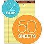 TOPS The Legal Pad Notepad, 8.5" x 11.75", Wide Ruled, Canary, 50 Sheets/Pad, 12 Pads/Pack (TOP 7531)~#|#~s0748015_sc7