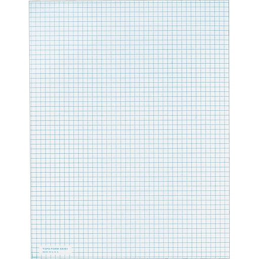 TOPS Graph Pad, 8.5" x 11", Quad Ruled, White, 50 Sheets/Pad (33051
