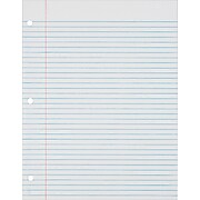 TOPS® Loose Notebook Filler Paper, White, College Ruled, 11" x 8 1/2", 500 Sheets