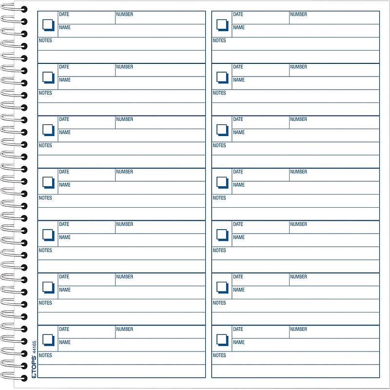 TOPS Voice Message Pad, 8-1/2" x 8-1/4", White, 50 Sheets/Pad (44165) image 1